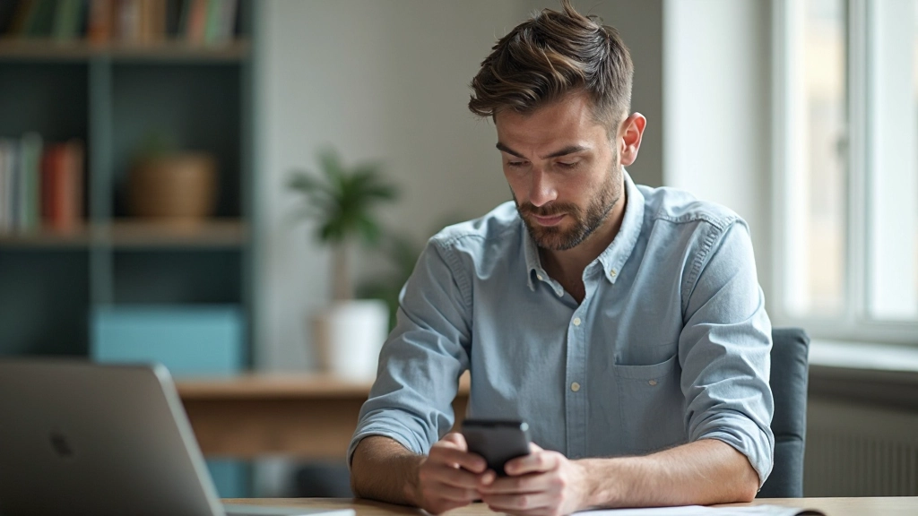 Человек использует смартфон для отслеживания инвестиционного портфеля