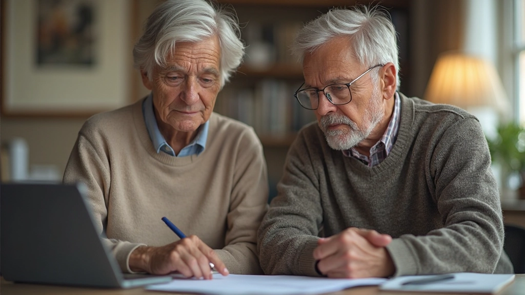 Пенсионер и консультант обсуждают долгосрочный финансовый план